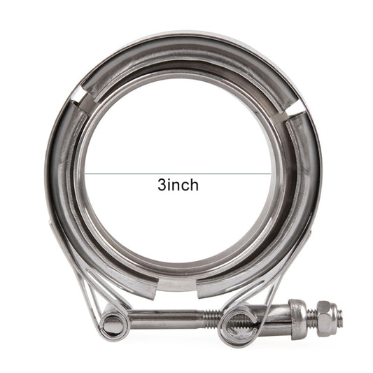 3 inch Car Turbo Exhaust Downpipe V-Band Clamp Stainless Steel 304 Flange Clamp, 3 inch V-Band Clamp