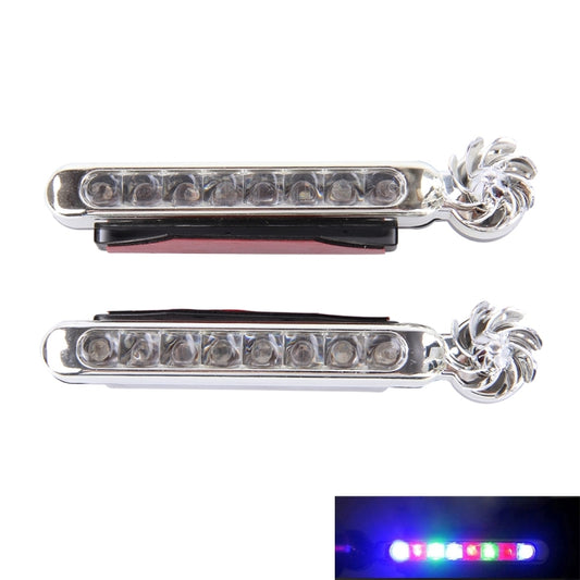 2-piece chrome LED light bars for cars with clear multi-LED strip and hanging mount