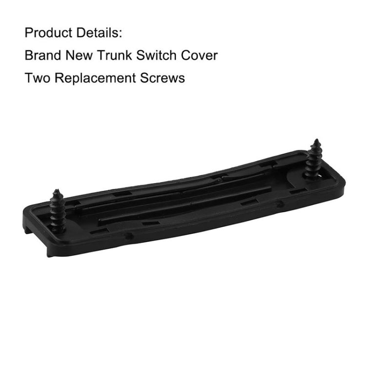 Trunk switch rubber cover underside with screw posts and molded channels