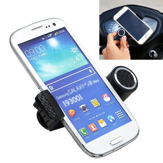 Universal car phone mount bracket holding a smartphone with textured base grip