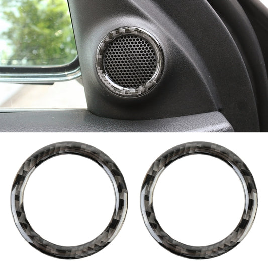 2 PCS Car Rear Horn Carbon Fiber Decorative Sticker for Jeep Grand Cherokee 2014-2017, Rear Horn
