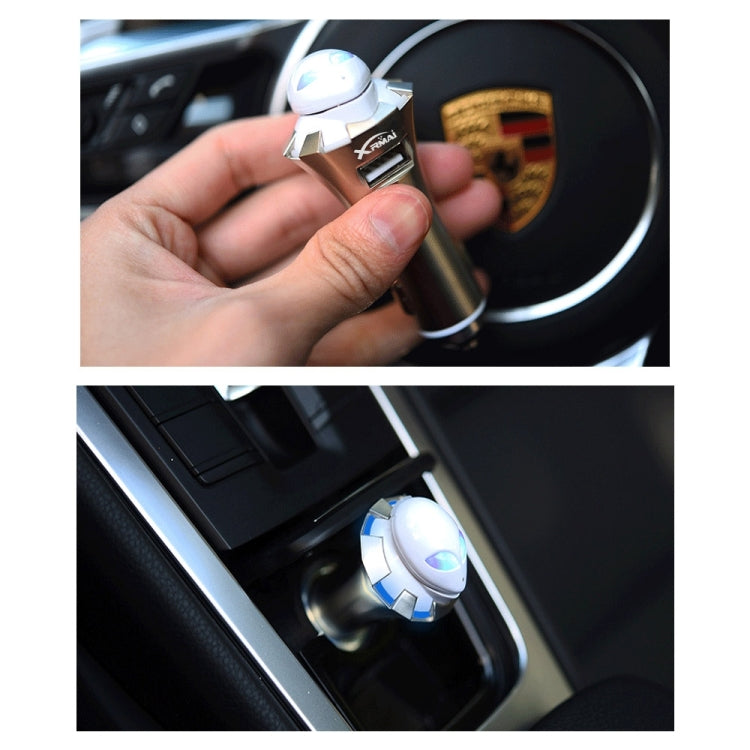 A8 3 in 1 Bluetooth Earphone & Safety Hammer & Car Charger, Support Hands-free Call & USB Quick Charger Function, A8