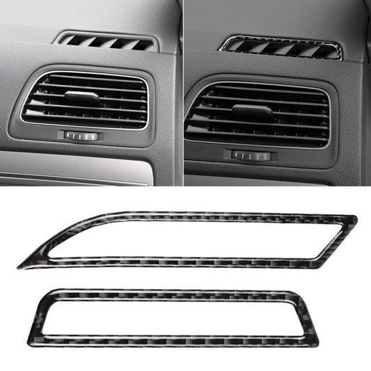 Car Carbon Fiber Air Outlet Decorative Sticker for Volkswagen Golf 7 2013-2017, Left Drive, Air Outlet