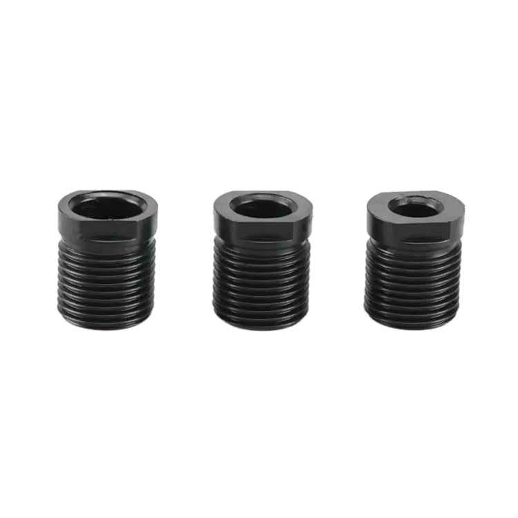 Set of black threaded shifter knob adapter bushings