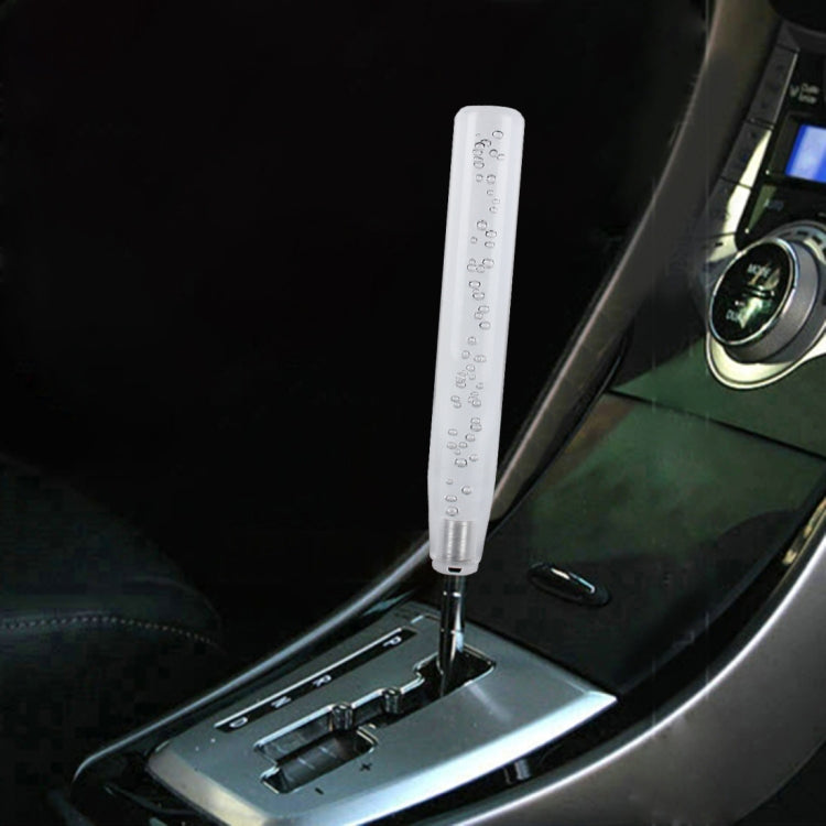 LED gear shifter light bar in car center console with illuminated bubble tube