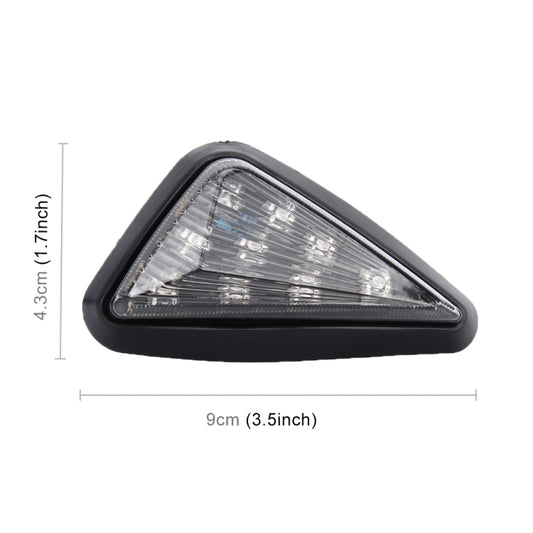 2 PCS Triangle Shape DC 12V Motorcycle 9-LED Yellow Light Turn Signal Indicator Blinker Light, Triangle Shape