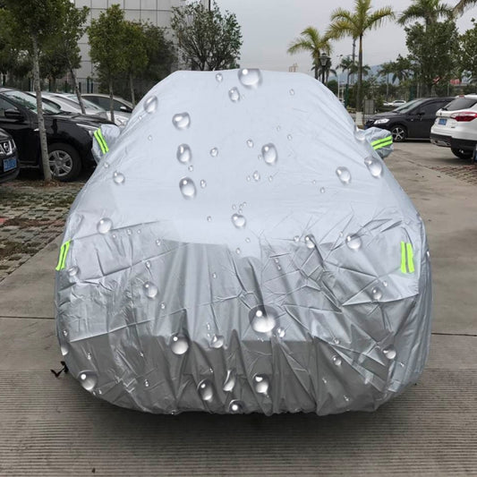 PEVA Anti-Dust Waterproof Sunproof SUV Car Cover with Warning Strips, 207inch (XXL)