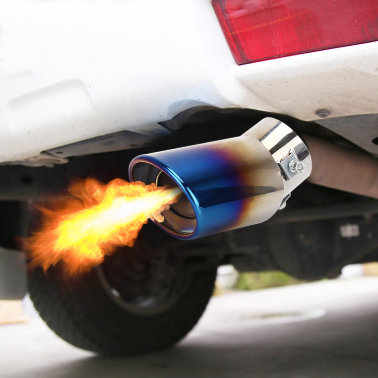 Universal Car Styling Stainless Steel Curved Exhaust Tail Muffler Tip Pipe, Curved