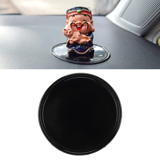 Round transparent anti-slip rubber mat for car dashboard, 8cm