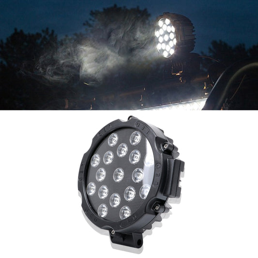 2 PCS 51W 3500LM 6500K White Light 17 LED Waterproof Car Boat Marine Work Lights Spotlight LED Bulbs, 30 Degrees Adjustable, DC 10-30V, 51W, Spot Light+51W