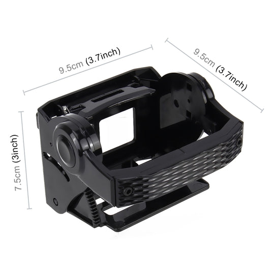 Black car air outlet cup holder with round cup support and side slots