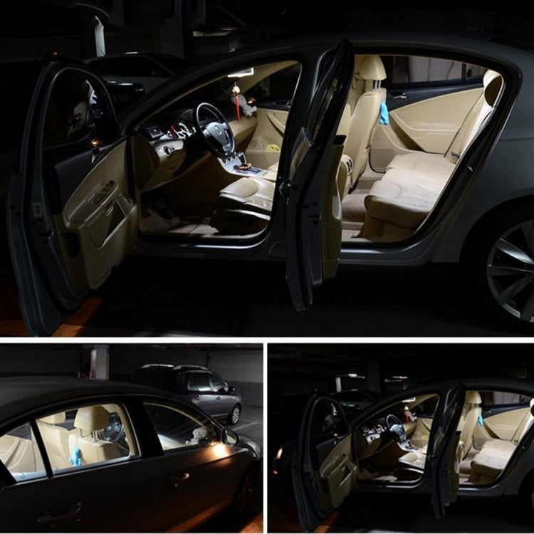 Car dome lights illuminated with 39mm LED bulb pair, bright white SMD light