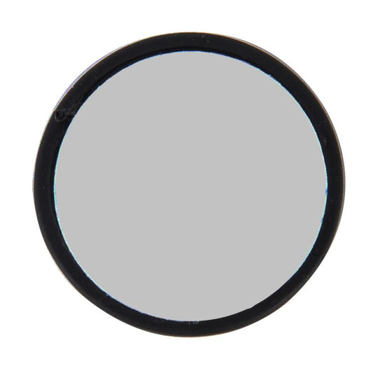 Black round double-hole cable clip top view with outer protective ring