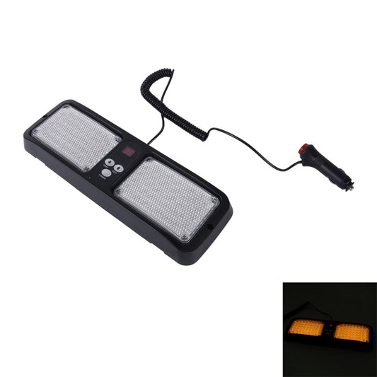 High qulaity DC 12V,9W LED Waterproof Car Sunshade Yellow Light Warning Lights Strobe Emergency Lights Flashing Light with 12 Kinds Flash Patterns, Yellow