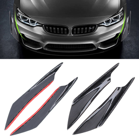 Set of 4 carbon-fiber flank stickers with red center stripe