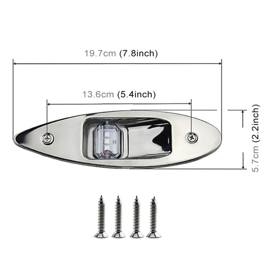 D2944 1W 12V Marine Boat Waterproof Navigational LED Side Bow Tear Drop Lights (Green and Red), D2944 1W 12V