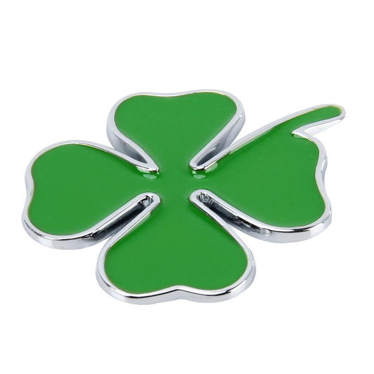 Four Leaf Clover Herb Luck Symbol Badge Emblem Labeling Sticker Styling Car Dashboard Decoration, Size: 7.5*6cm, Size: 7.5x6cm