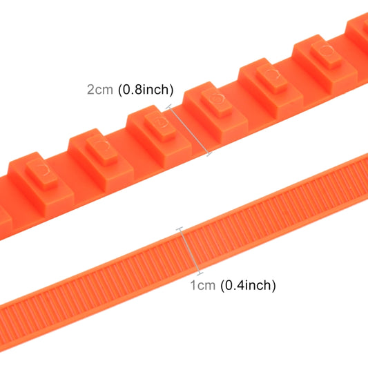 10 PCS Car Tire Emergency Single Grid Anti-skid Chains Tyre Anti-slip Chains, Single Grid