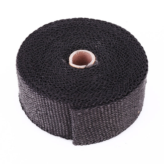 10m Cotton Material Exhaust Wrap Auto Motorcycle Exhaust Heat Shield Wrap Heat Resistant Wrap, Random Color Delivery, 10m Black