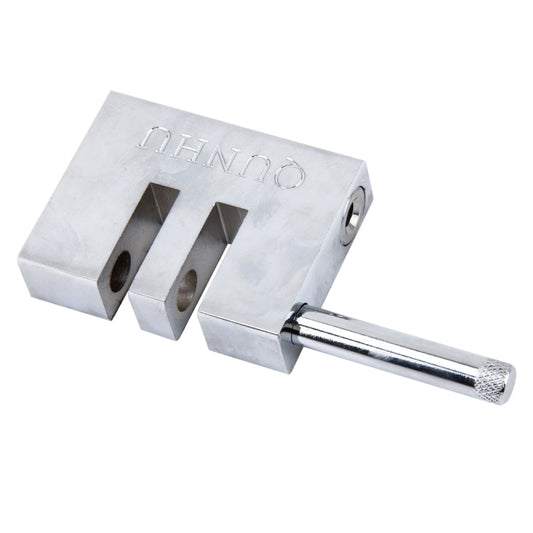 Stainless steel lock bar with keyhole and bolt holes