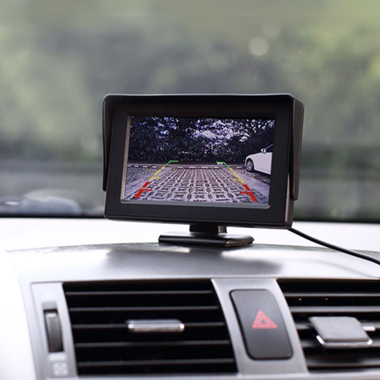 Universal 4.3 inch Car High Definition Monitor with Adjustable Angle Holder, Support Reverse Automatic Screen Function, 4.3 inch