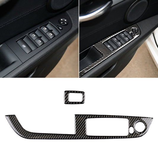 Car Carbon Fiber Window Lift Panel Without Folding Key Solid Color Decorative Sticker for BMW Z4 2009-2015, Suitable for Left Driving, Window Lift Panel Sticker(Solid Color)
