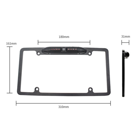 PZ422 America Car License Plate Frame 120 Degree Rear View Camera, PZ422