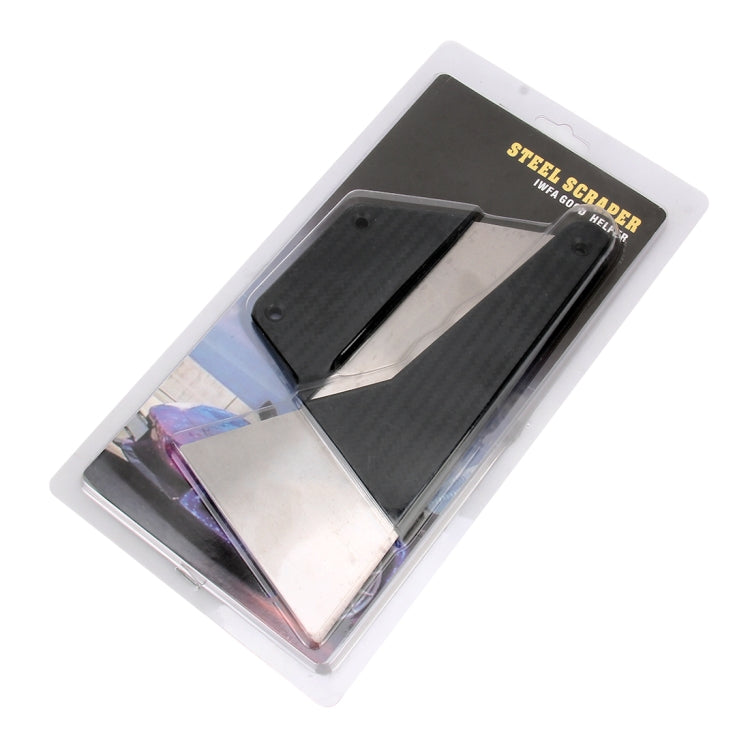 STEEL SCRAPER 2-in-1 metal window film scraper tool in retail blister pack