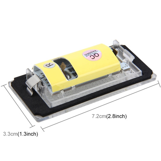 2 PCS License Plate Light with 18 SMD-3528 Lamps for BMW E46 2D M3 1998-2003,2W 120LM,6000K, DC12V (White Light), For BMW E46