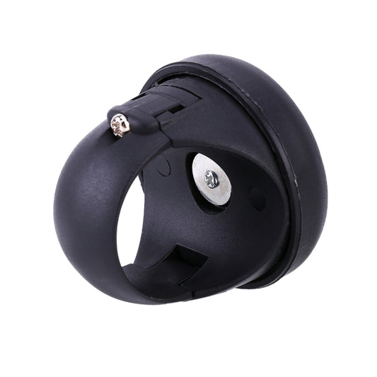 Black steering wheel spinner knob underside with metal mounting pins
