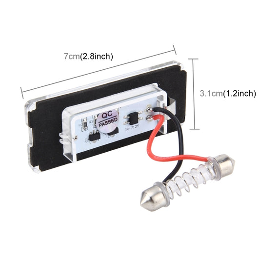 2 PCS License Plate Light with 18 SMD-3528 Lamps for BMW MINI R56,2W 120LM,6000K, DC12V (White Light), For BMW MINI R56