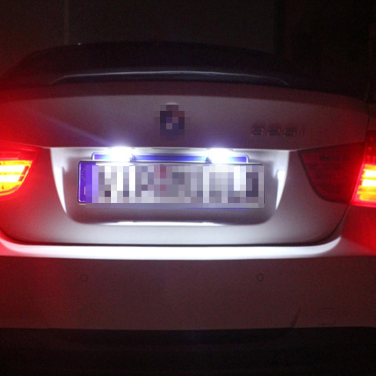 2 PCS License Plate Light with 18 SMD-3528 Lamps for BMW MINI R56,2W 120LM,6000K, DC12V (White Light), For BMW MINI R56
