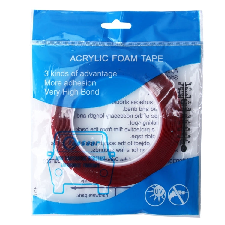 Packaged red acrylic foam double-sided adhesive tape, single roll