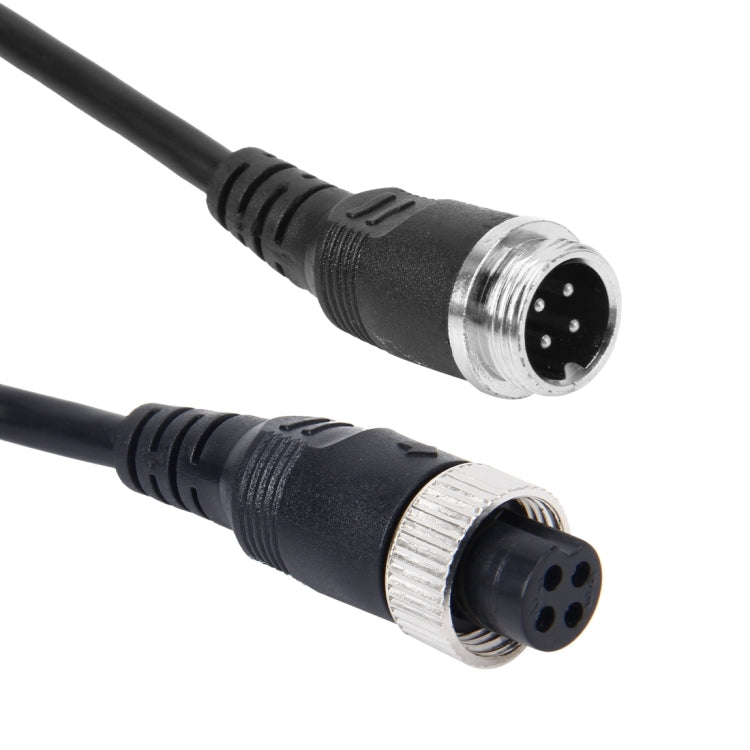 15m M12 4P Aviation Connector Video Audio Extend Cable for CCTV Camera DVR, 15m