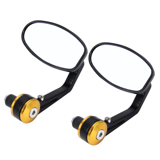 2 PCS Motorcycle Universal ABS Shell Holder Oval Shape Rear VIew Mirror, Oval Shape