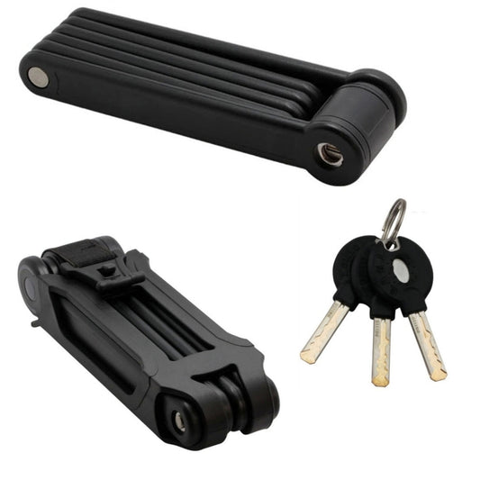 Foldable Alloy Steel Anti-theft Lock with Keys for Motorcycle Bike House Door, Anti-theft Lock