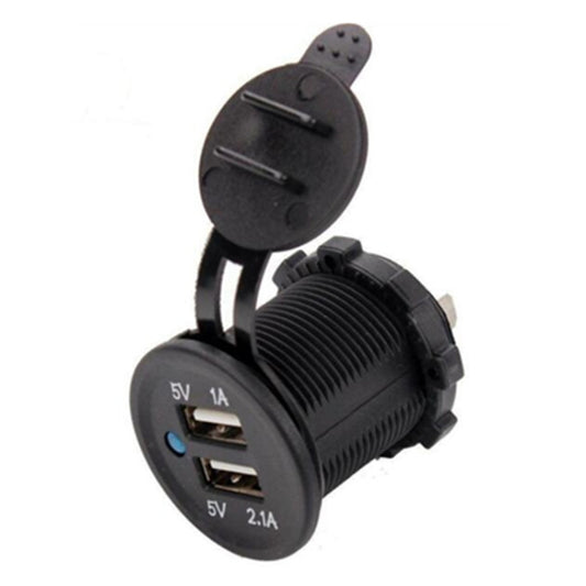 Car Motorcycle ABS Dual Port Charger, 2.1V 2 USB