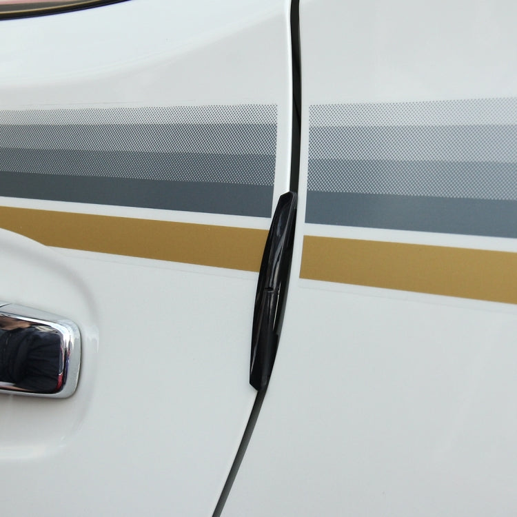Close view of black rubber door edge guard installed on car door edge