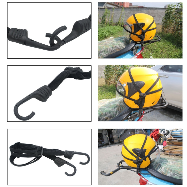 Motorcycle Elastic Fix Helmet Rope with 2 Hooks, Length: 60cm, Elastic Fix Helmet Rope
