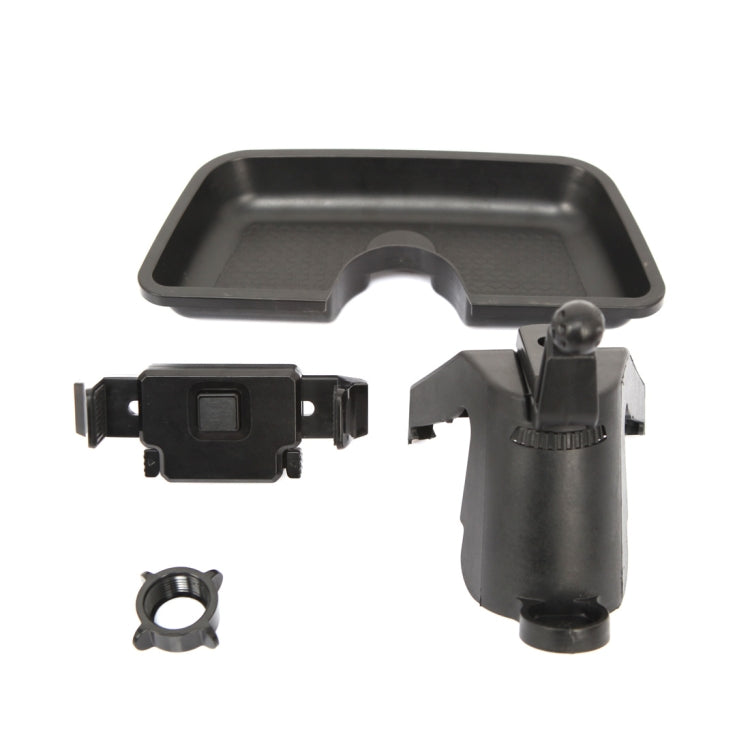 Black dash mount holder kit with cradle, mounting clips, and suction base