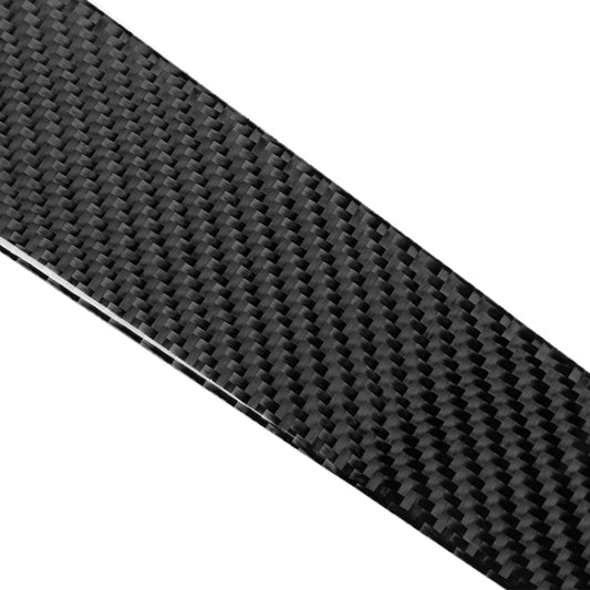 Black carbon-fiber style strip decal with woven texture