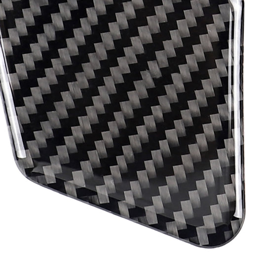 Close-up of carbon fiber textured door handle wrist panel sticker