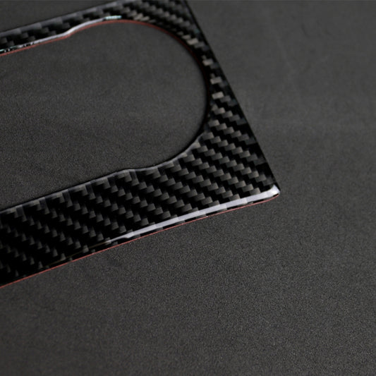 Carbon fiber air conditioning control panel sticker, oval opening with woven texture edge