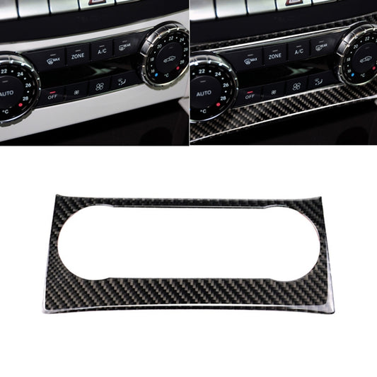 Carbon fiber air conditioning control panel sticker with oval cutout, ready to apply