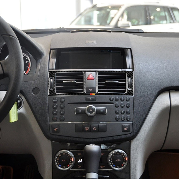 Carbon fiber center console air vent trim set with German flag stripe accents