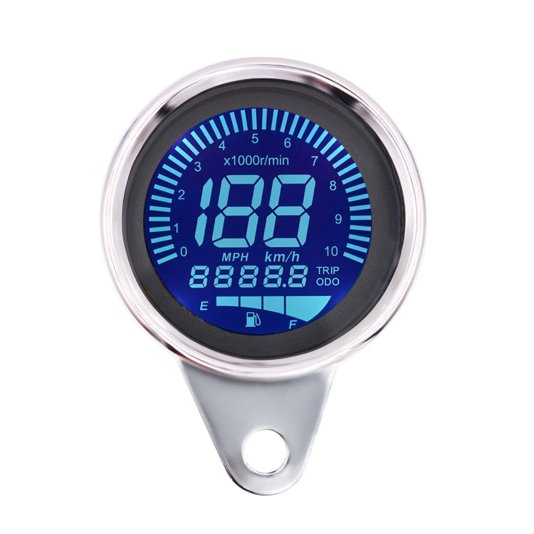 Motorcycle Multi-functional Modification Instrumentation Motorcycle Odometer Speedometer Tachometer Oil Gauge, Black, Speedometer Tachometer