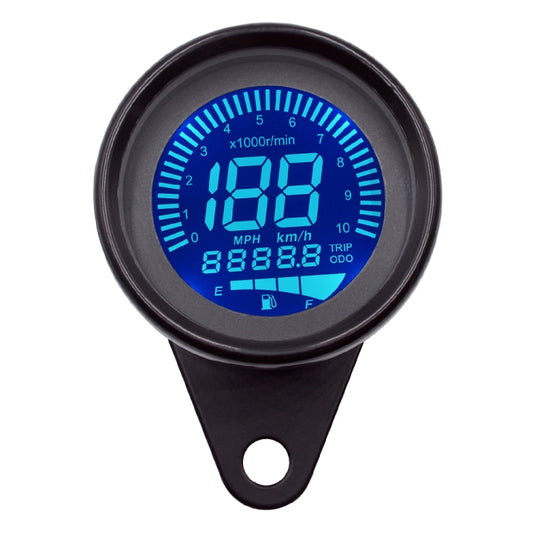 Motorcycle Multi-functional Modification Instrumentation Motorcycle Odometer Speedometer Tachometer Oil Gauge, Black, Speedometer Tachometer