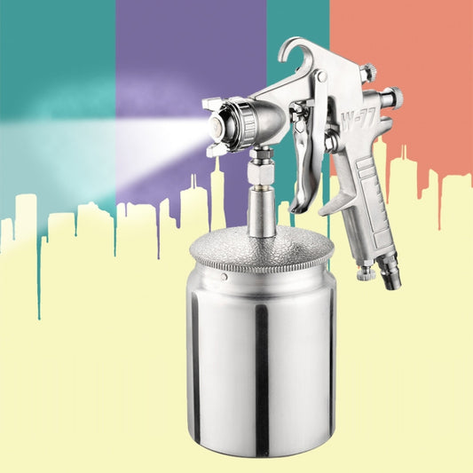 W-77 Paint Spray Gun Sprayer lower Pot Pneumatic Tool for Home Car, Hole diameter: 3mm, Paint Spray Gun