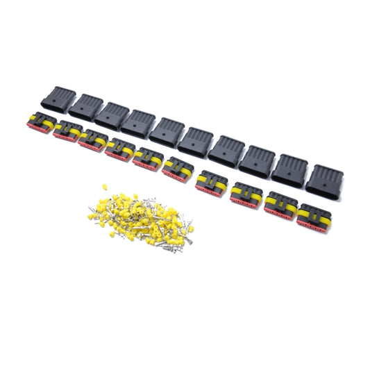 10 Sets 6 Pins Way Sealed Waterproof Electrical Wire Connector Plug Terminal Car Auto Set, A0315