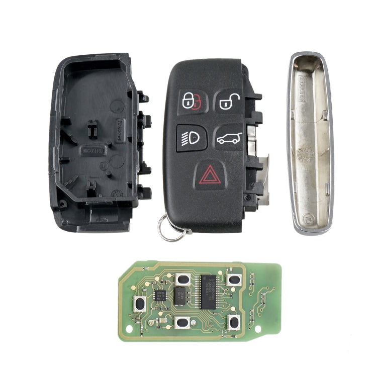 Remote key fob parts: back shell, button module, battery cover, and circuit board